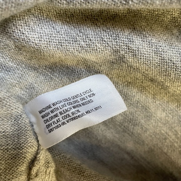 GAP Gray WOOL OPEN Front MACHINE WASH Long Sleeve S SMALL Cardigan Sweater - Picture 6 of 6